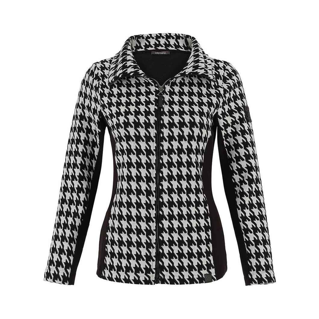 75103 - Houndstooth Zip Jacket