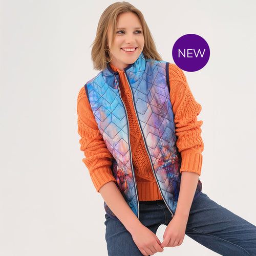 75821 - Padded Gilet ‘The Blue City by Annette Schmucker’