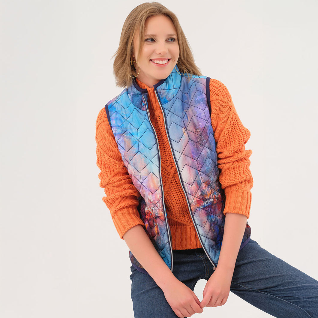 75821 - Padded Gilet ‘The Blue City by Annette Schmucker’