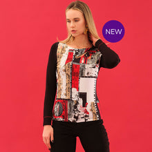 75641 - Key Hole Long Sleeve Top ‘Bookworm by Carol Staub’