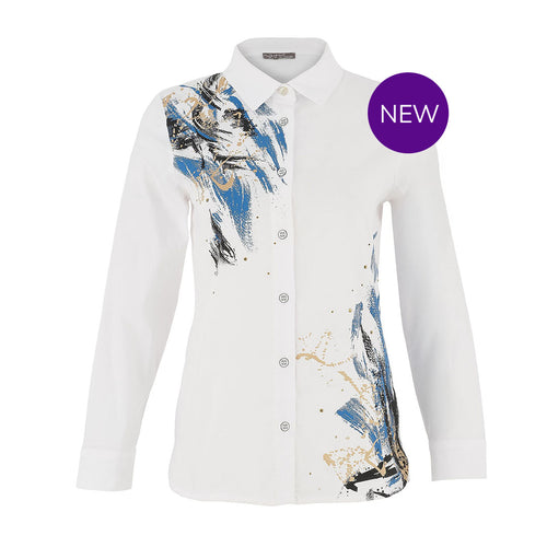 75673 - Long Button Shirt ‘The Storm by Majella LeBlanc’