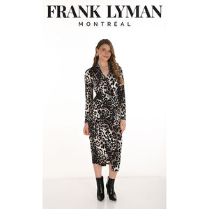 254217 - Leopard Print Cross Over Dress
