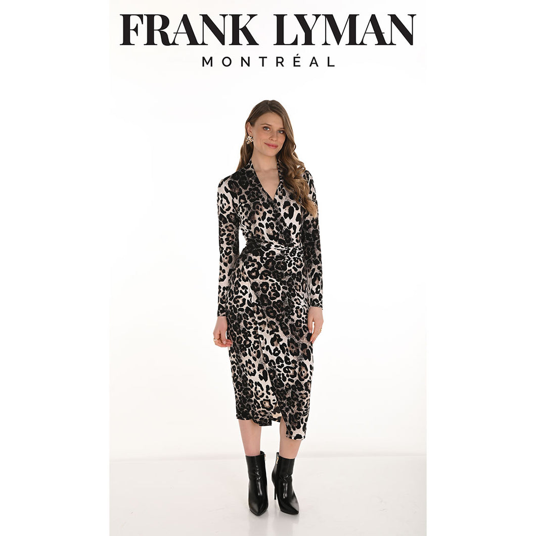 254217 - Leopard Print Cross Over Dress