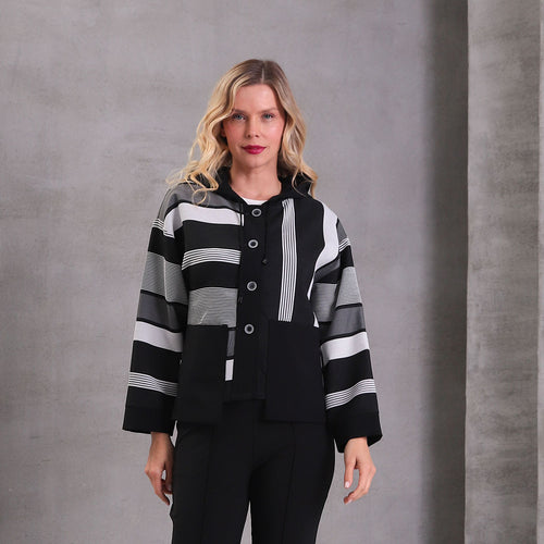 1178-25 - Striped Hooded Jacket