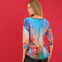 75713 - Zip Back Top ‘The Blue City by Annette Schmucker’