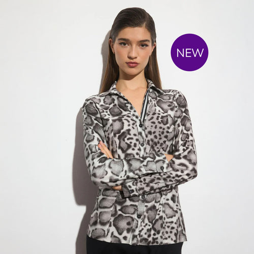 Monica Gris - Animal Print Buttoned Top