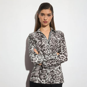 Monica Gris - Animal Print Buttoned Top