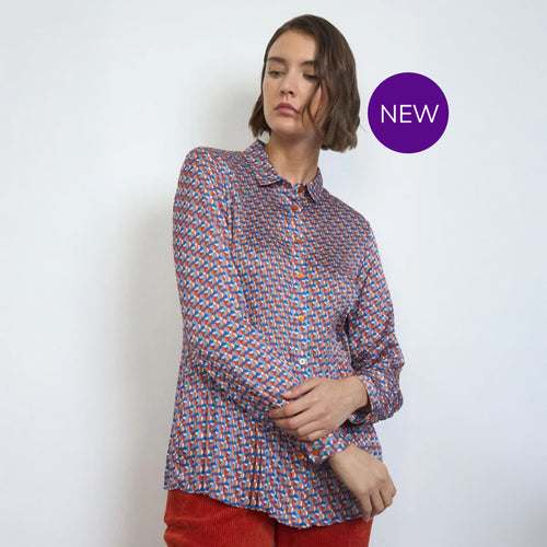 Plateria - Geometric Crinkle Top