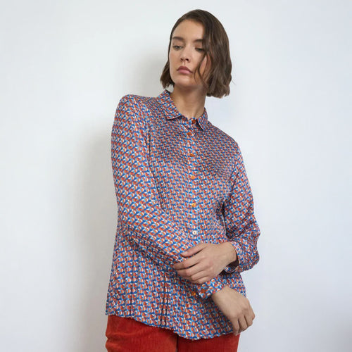 Plateria - Geometric Crinkle Top