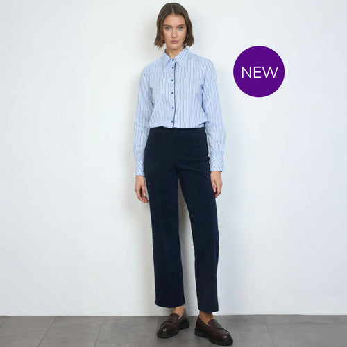 Yoselin - Cord Button Detail Trousers