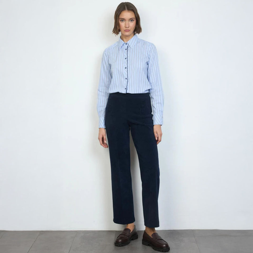 Yoselin - Cord Button Detail Trousers