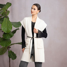 A46475 - Sleeveless Belted Jacket