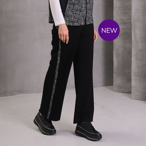 5162-17 - Abstract Stitch Trim Pants