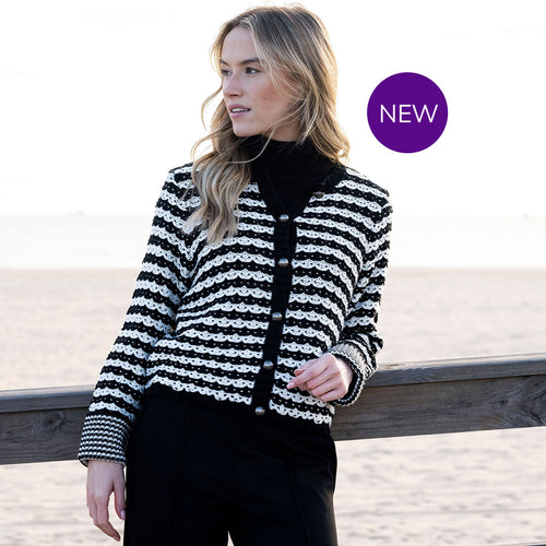 8078 - Striped Textured Jacket