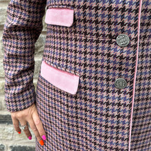 Hispalis - 3/4 Check Velvet Trim Coat