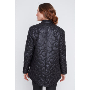 2522056 - Black Sparkle Quilted Pocket Coat