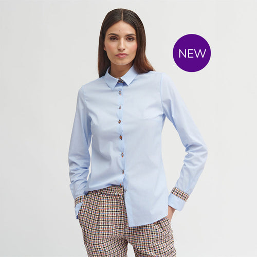 3718713 - 'Linares' Houndstooth Cuff Detail Shirt