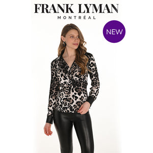254216 - Leopard Pleather Trim Top