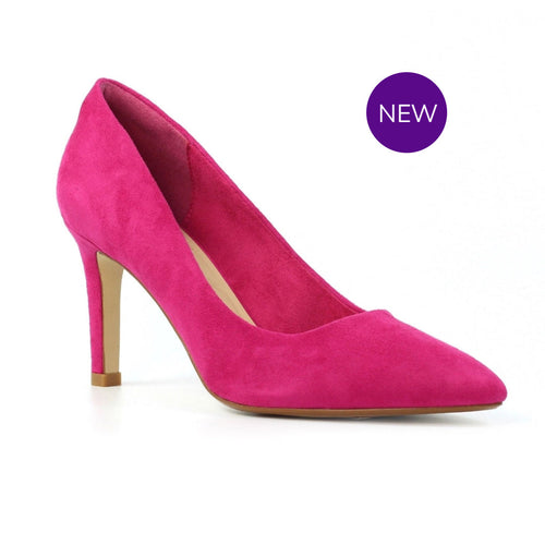 FLY002 - 'Amy' Suedette Court Shoe