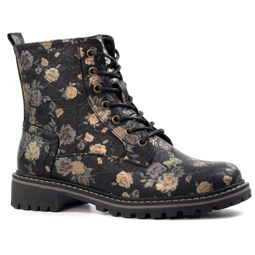 GLW037 - ‘Dazzle’ Floral Ankle Boot