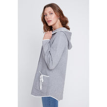2523022 - Hooded Bow Drawstring Detail Jacket