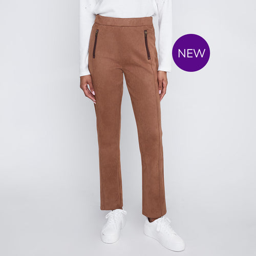 252206 - Pull on Faux Suede Trousers