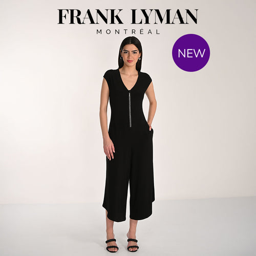 266065 - Sleeveless Diamanté Zip Jumpsuit