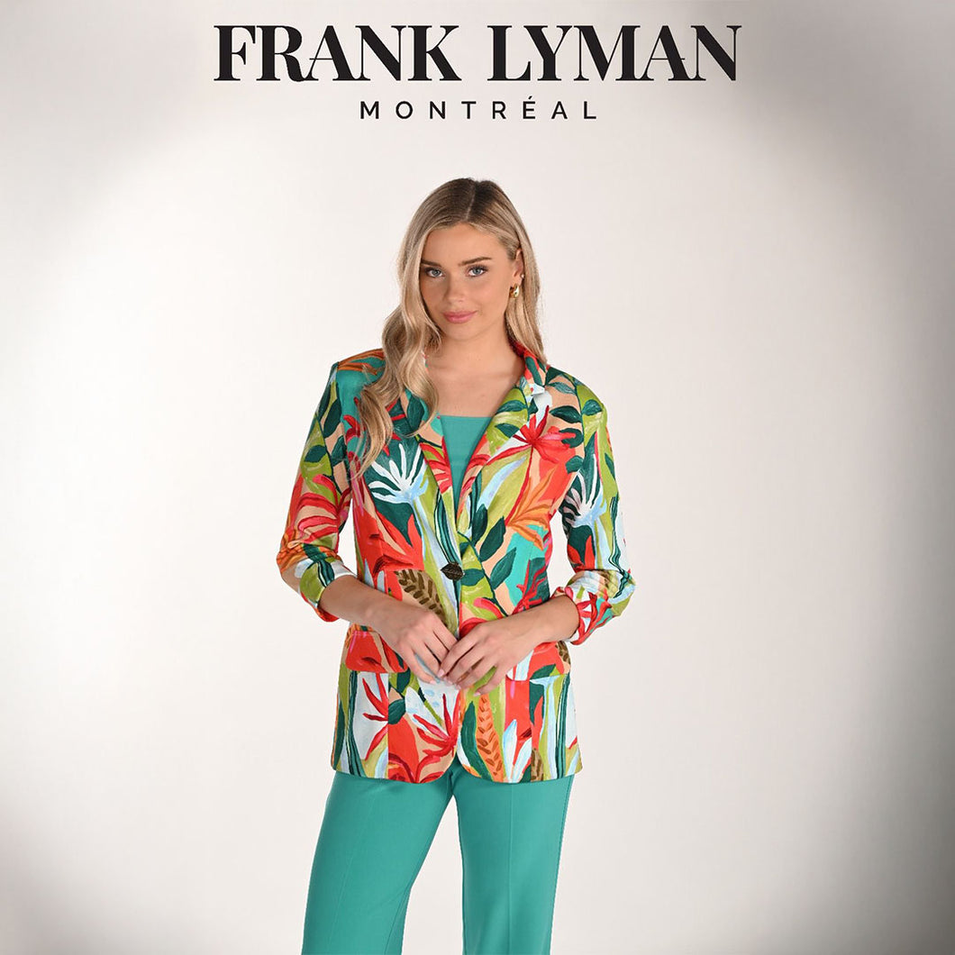 266377 - Tropical Print Boyfriend Style Jacket