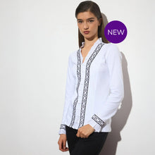 Aida - Embroidered Detail Frill Shirt