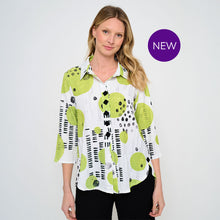MB5390 - Circle Print Square Buttoned Jacket