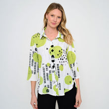 MB5390 - Circle Print Square Buttoned Jacket