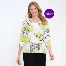 BW2001 - Circle Print Crinkle Top