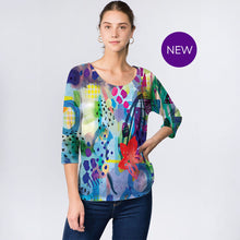 C2001 - ‘Fiona’ Abstract Long Sleeve Top