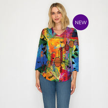 C3063 - ‘Winnie’ Rainbow V-Neck Top