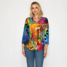 C3063 - ‘Winnie’ Rainbow V-Neck Top