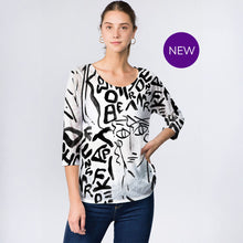 C2001 - ‘Fiona’ Scribbles Long Sleeve Top