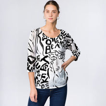 C2001 - ‘Fiona’ Scribbles Long Sleeve Top