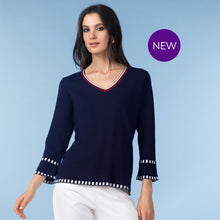 A47460 - Nautical V-Neck Top