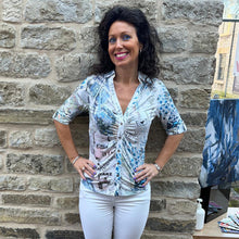 26732 - Gathered Top ‘Collage by Majella LeBlanc’