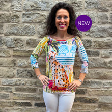 26710 - 3/4 Sleeve Top ‘Cheetah in The City by Karen Fields’