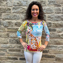 26710 - 3/4 Sleeve Top ‘Cheetah in The City by Karen Fields’