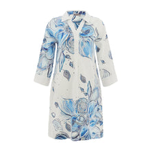 26655 - Linen Dress ‘Blue Flowers by Amy Tieman’