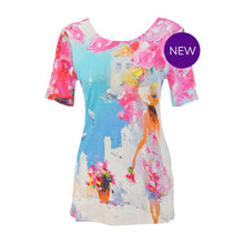 26602 - Lace Back Top ‘Summer in Santorini by Aziz Suleymanov’