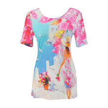 26602 - Lace Back Top ‘Summer in Santorini by Aziz Suleymanov’