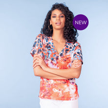 A47248 - Animal Print V-Neck Top