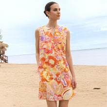 A47250 - Fusion Floral Sleeveless Dress