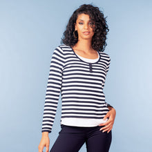 A47488 - Nautical Faux Two-Piece Top