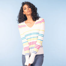 A47619 - Striped V-Neck Top - Pennita