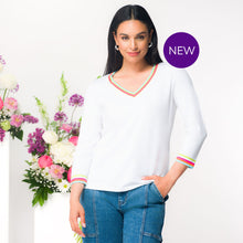EW36046 - Rainbow Detail Top - Pennita