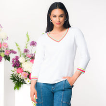 EW36046 - Rainbow Detail Top - Pennita